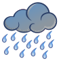 Clipart - rain - lineart