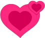 hearts ClipArt Pixabella-Two-Pink-Hearts-Together