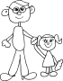 Clipart - Dad holding daughters hand Animation